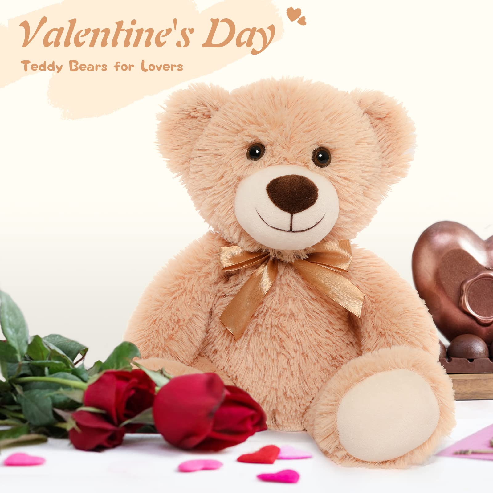 MorisMos Bulk Teddy Bear Stuffed Animals Plush Toys for Kids, 14 inch Teddy Bear for Baby Shower Centerpiece Decorations, 7-Pack Small Stuffed Animal