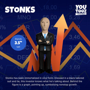 Youtooz Stonks Vinyl Action Figure, 3.5" Internet Culture Collectible, Based on Popular Finance Meme