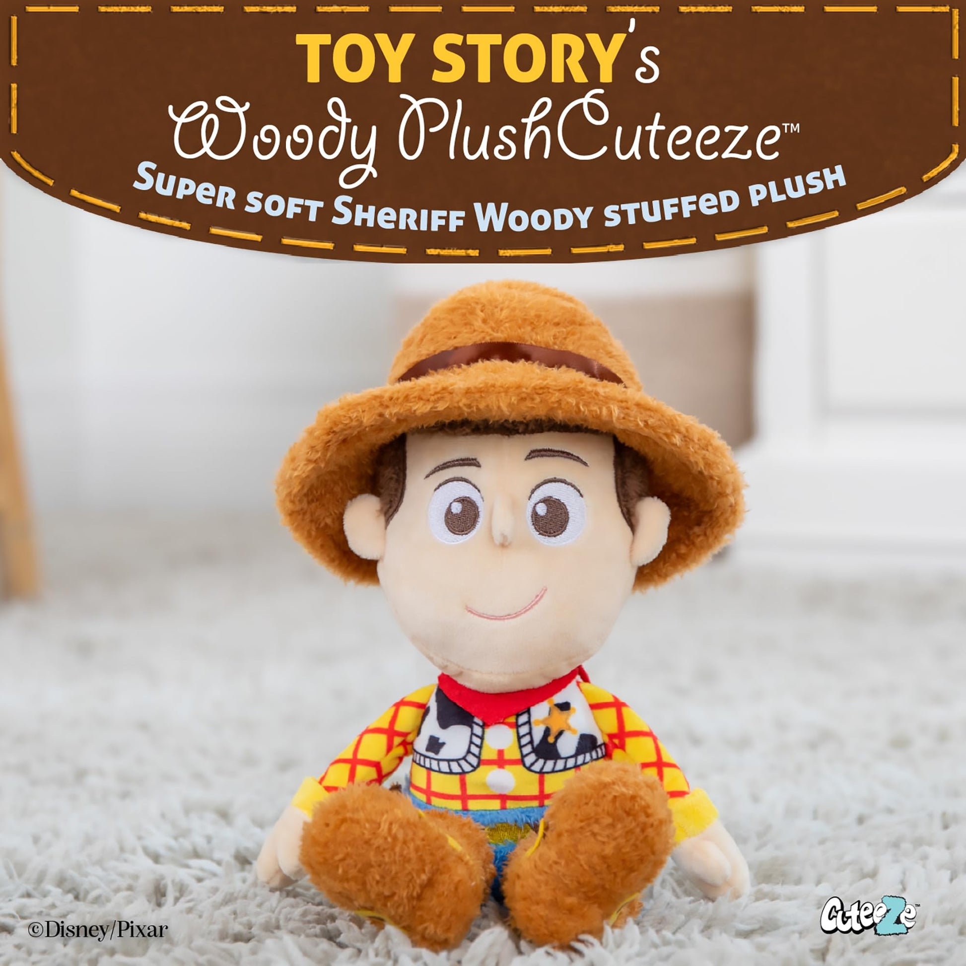 Kids Preferred Disney Pixar Toy Story Woody Extra Soft Plush Stuffed Animal Toy for Baby and Toddler Boys and Girls 12 Inch Size Plush