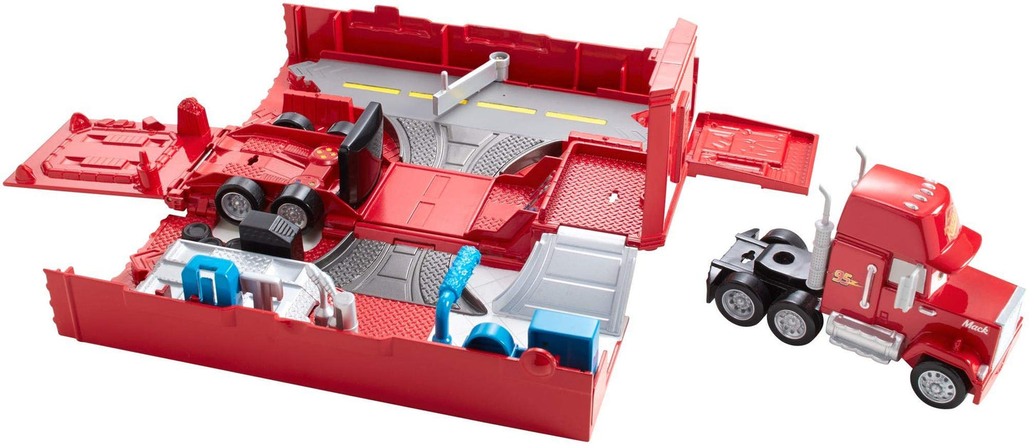 Disney Cars Toys Mack Hauler, Movie Playset, Toy Truck and Transporter, Racing Details for Story and Competition Play, Ages 4 and Up