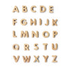 Wee Gallery Bamboo Alphabet, Natural Wood Blocks, Sensory Learning Toy, Wooden Alphabet Toys, 26 Large Letters for Toddler, Preschool Age Kids, Boy or