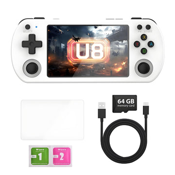 U8 Retro Handheld Game Console with 15,000+ Classic Games?4.0 - Inch IPS Screen?64G Dual TF Card?Powerful 3500 mAh Battery - Portable Gaming Device