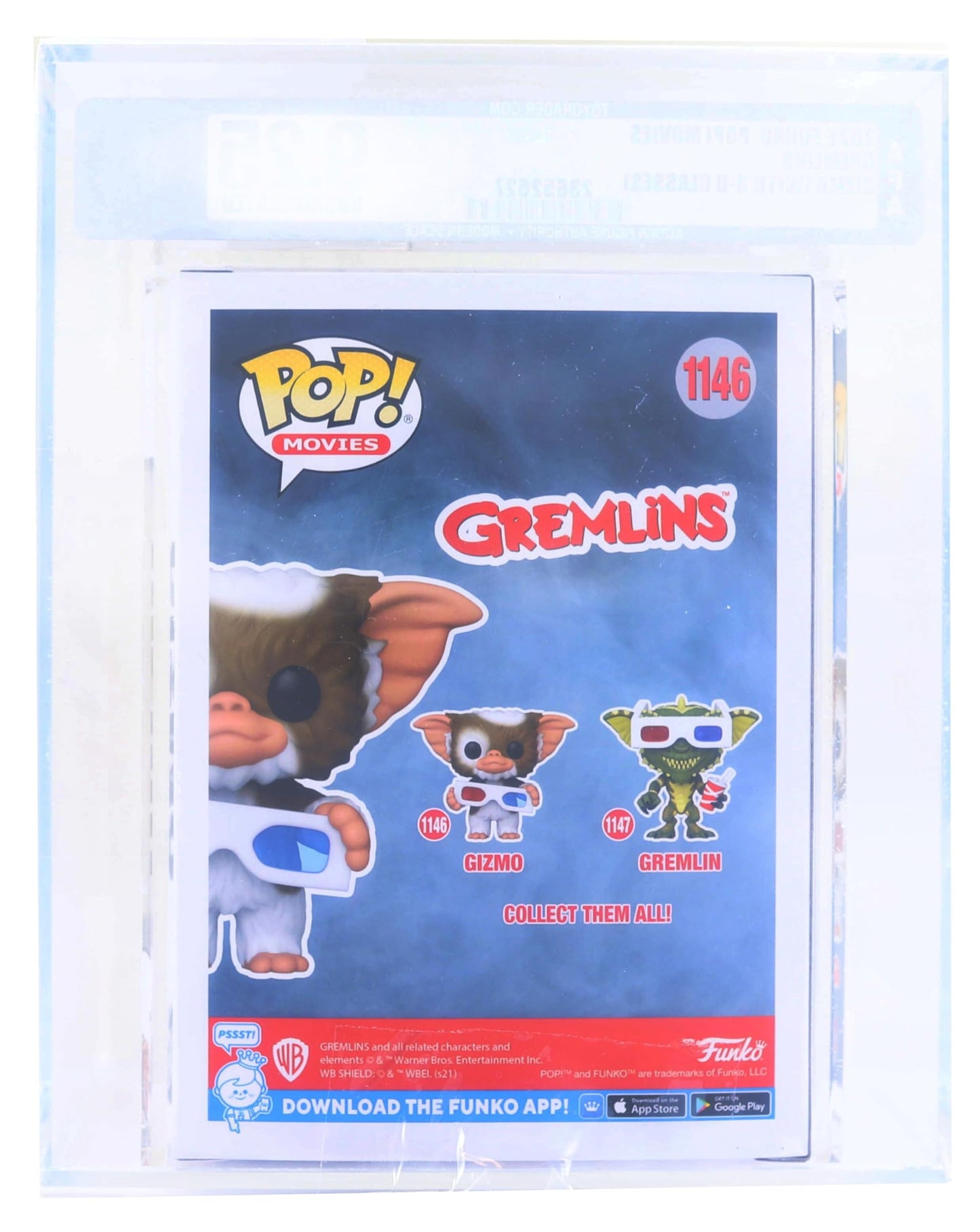 Funko Gremlins POP | Gizmo w/ 3D Glasses | Rated AFA 9.25