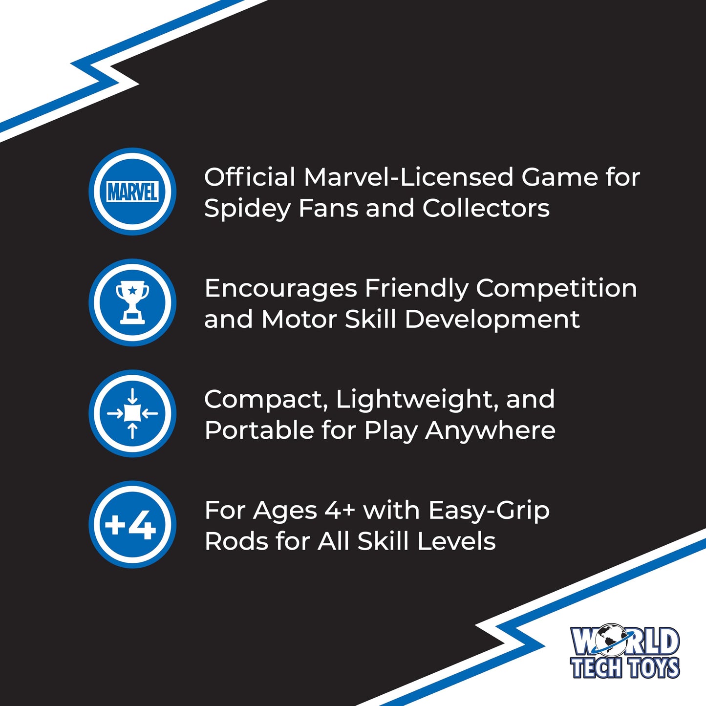 Marvel Spidey & Friends Foosball Table for Kids - Tabletop Soccer Game with Rod Handles, Ball & Players - Wooden Mini Game Table - Kids 4+