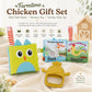 Bebe Mondo Touch & Feel Cloth Crinkle Books for Babies Infant,Baby Books Toys 0-3-6-12-18 Months,Christmas Shower Baby Gifts,High