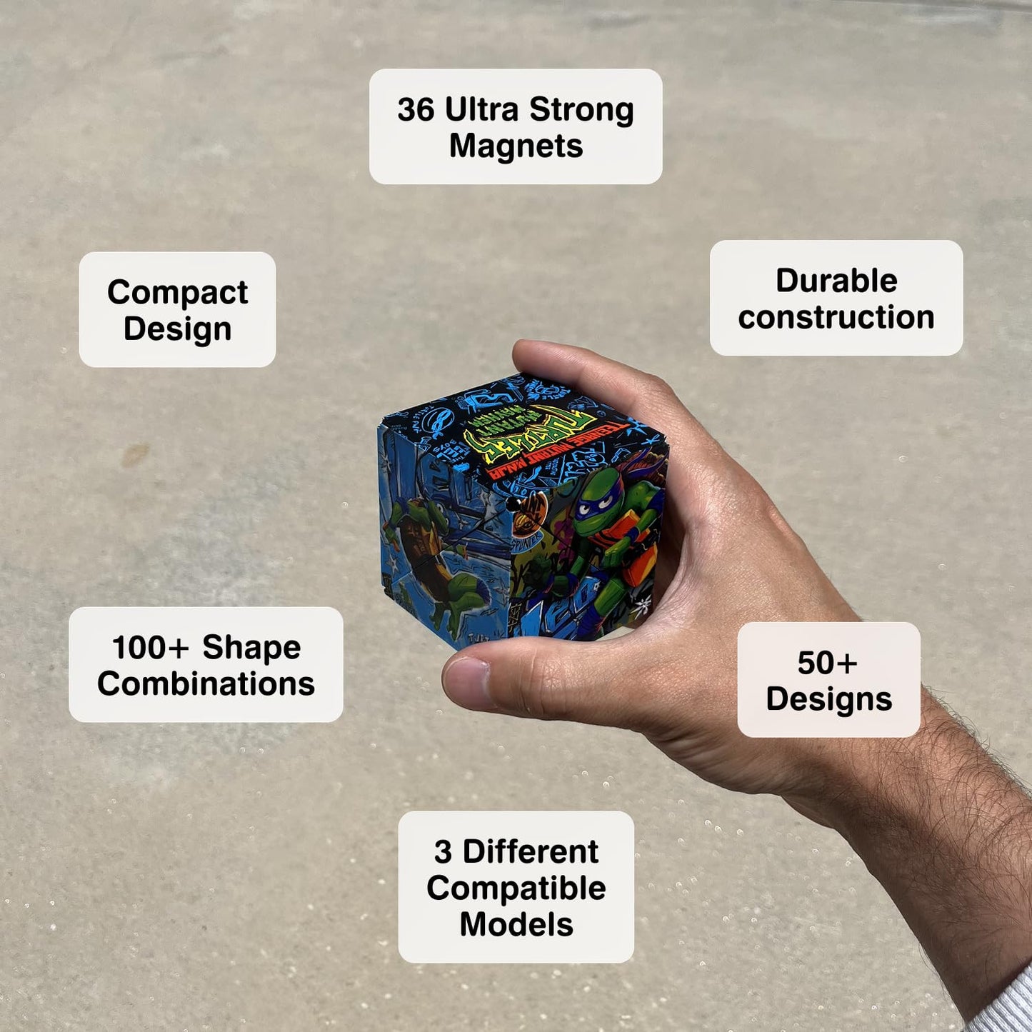Shashibo DODECA Magnetic Puzzle Cube, Sensory Fidget Toy for Adults & Kids, Stress Relief Fidget Toy for All Ages, Cool Fidget Toys for Desk, Shape