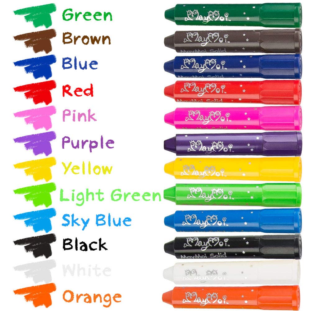 MayMoi Tempera Paint Sticks, Washable Paint Sticks, Quick Drying & No Mess, Non-Toxic, Best Art Birthday Gifts (12 Colors)