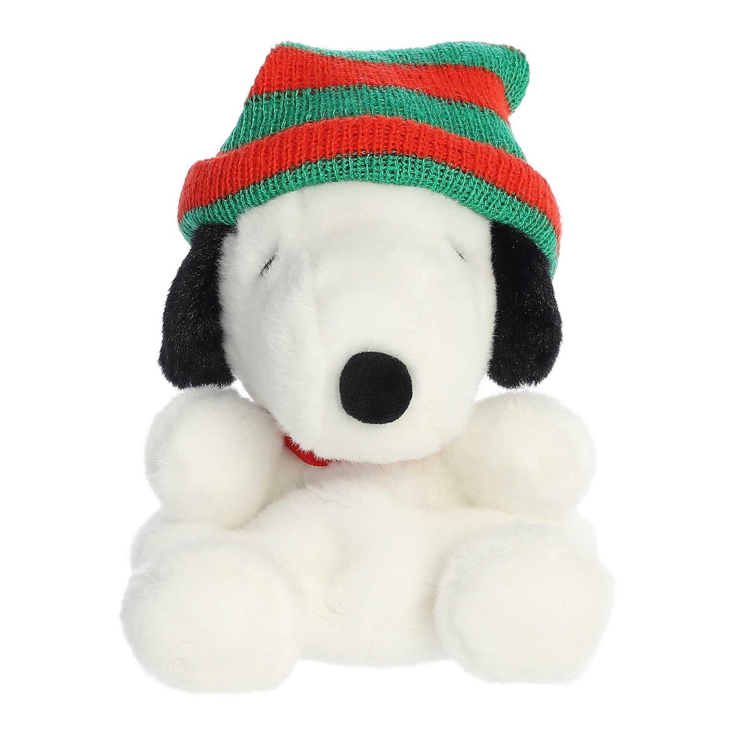 Aurora® Festive Peanuts® Palm Pals™ Snoopy Beanie Stuffed Animal - Officially Licensed Toys for All Snoopy Fans - Nostalgic Gift for Adults