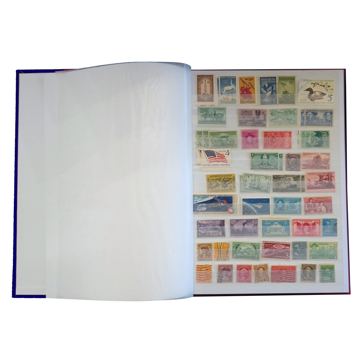 Supersafe Stamp Album Stockbook with 64 Black Pages and Glassine Interleaves Blue Cover B 4/32
