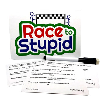 Race to Stupid Trivia Card Game - Family Games for Adults & Teens, Hilarious Party Games for Family Game Night Fun, Educational & Challenging Trivia