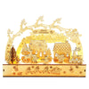 3D Wooden Puzzles for Adults 35pcs LED Light Xmas Theme DIY Wooden Assembly Kit for Teens Home Decor