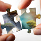 Beautiful Landscape Cup Puzzles for Adults 1000 Pieces, Magic Mountain Waterfall Jigsaw Puzzle, Difficult Nature Art Puzzles