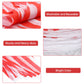 RUBFAC 170ft 120pcs Red White Striped Pennant Banner