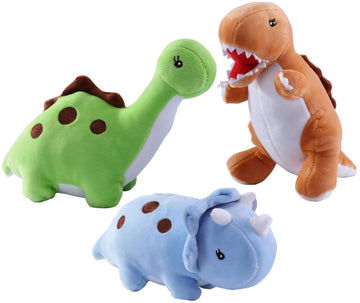 PELATOS Plush Dinosaur Stuffed Animals Set of 3 Soft Dinosaur Toys 3 Soft Package Great for Kids Plush Toys for Toddlers (7”/18cm)