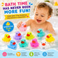 10 Pack: Numbers Counting Rubber Ducks Colorful Bath Toys - 1, 2, 3 Learn to Count Numeracy Early Learning Educational Bathtime Squeak Duckies Bathtub