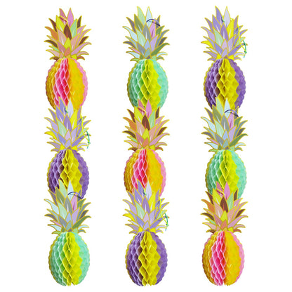 EAEDMY 9Pack Big Pineapple Centerpieces for Table, Luau Party Decorations, Hawaiian Hawaii Pineapple Party Decoration, Tabletop or Hanging Decors