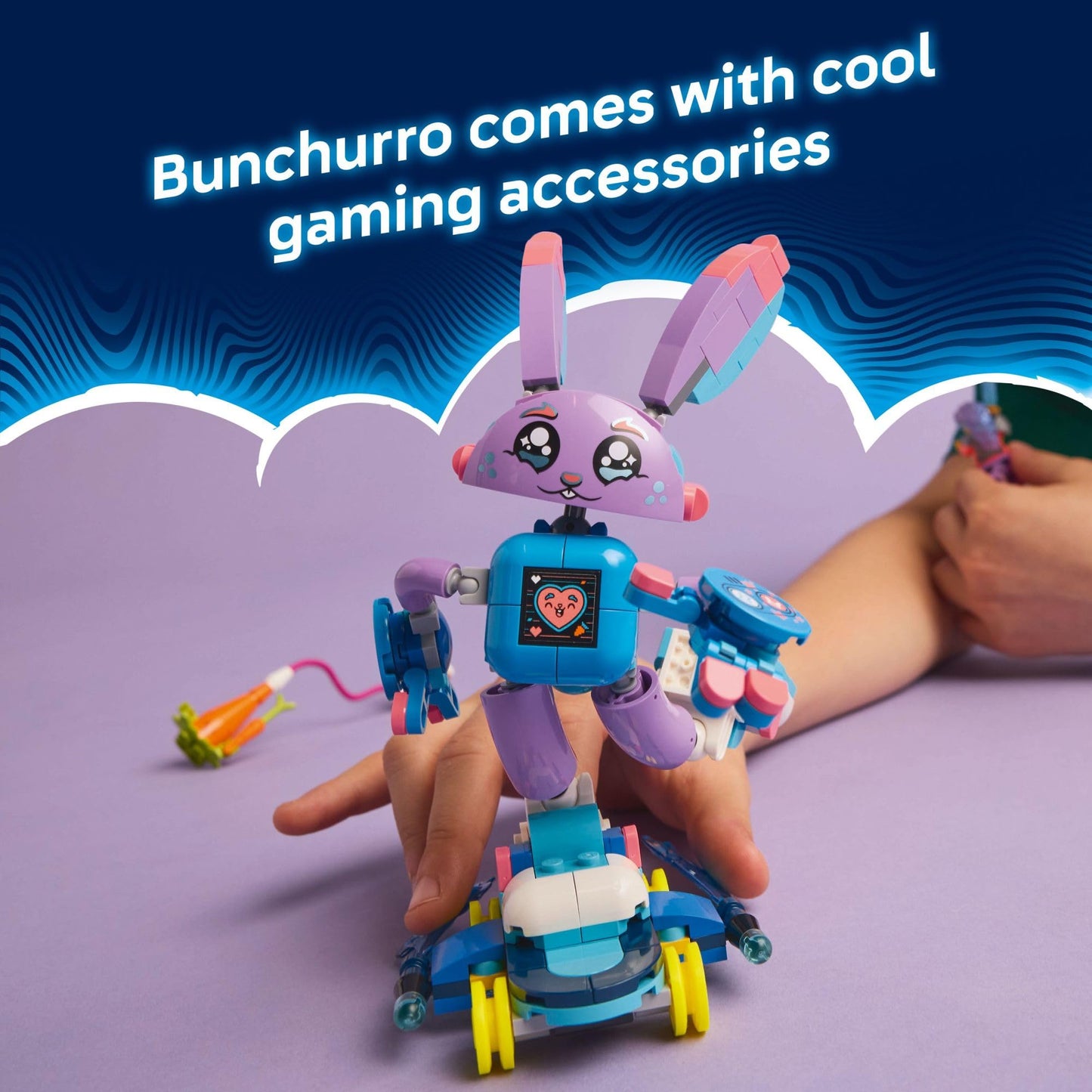 LEGO DREAMZzz Izzie and Bunchurro The Gaming Bunny - Fantasy Bunny Toy for Kids, Boys and Girls, Ages 7+ - Building Set with Hero Minifigure - Gift