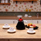 3Pcs/Set Cute Mini Coffee Pot Model Dollhouse Miniature Toy Doll Home Accessories Miniature Food Play Scene Model Small Cloth Doll House Accessories