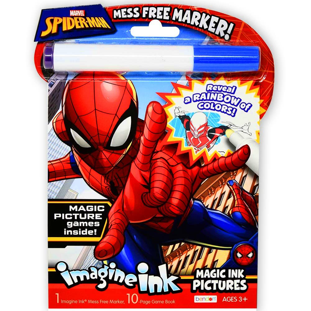 Spiderman Superhero Coloring Activity Super Set Bundle with Coloring Books, Stickers, Imagine Ink Coloring Book and More