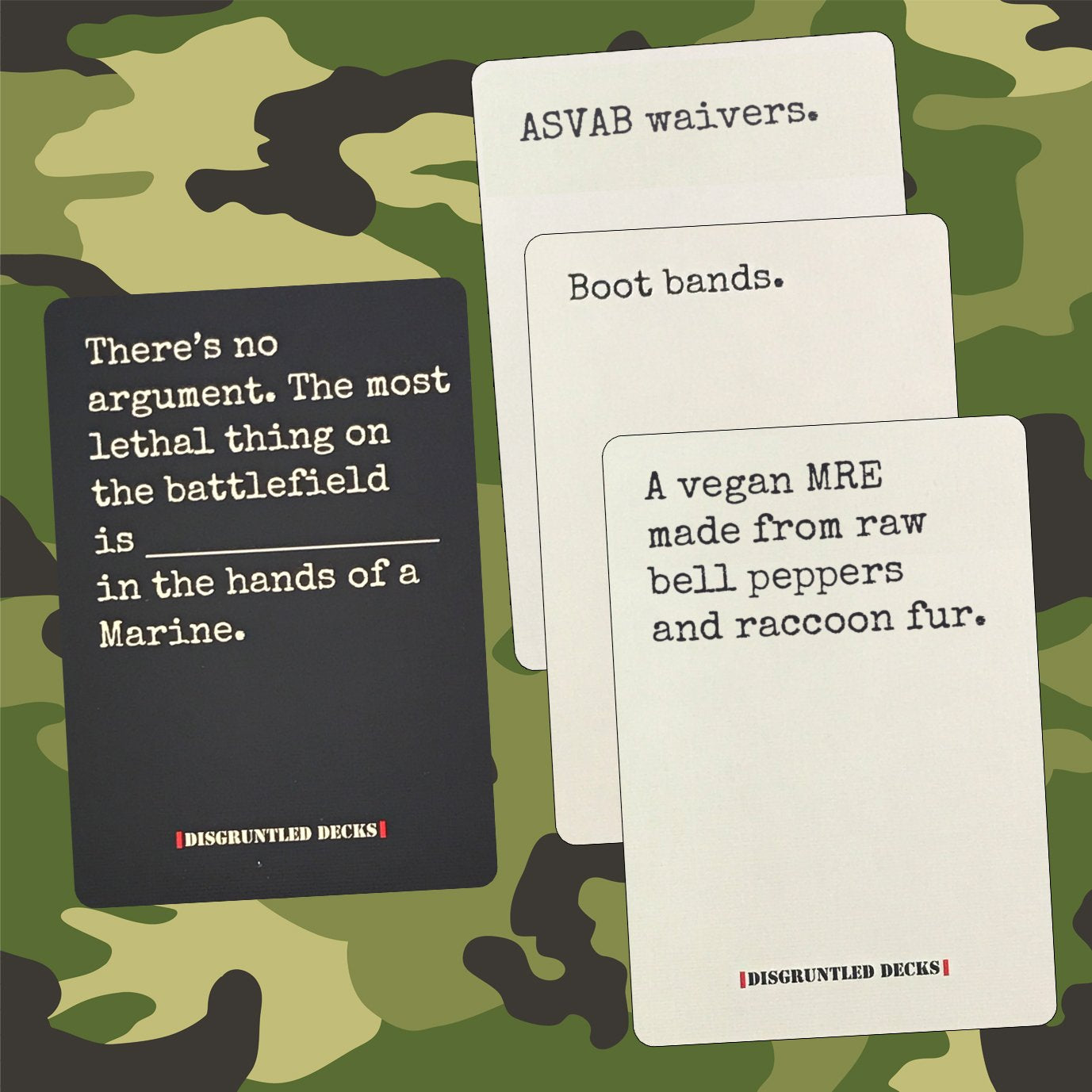 Disgruntled Decks - The Original Military Party Card Game for Veterans - Jarhead-Themed Deck