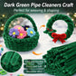 200 Pieces Dark Green Pipe Cleaners Craft Bulk Art Chenille Stems for DIY Project Decorations