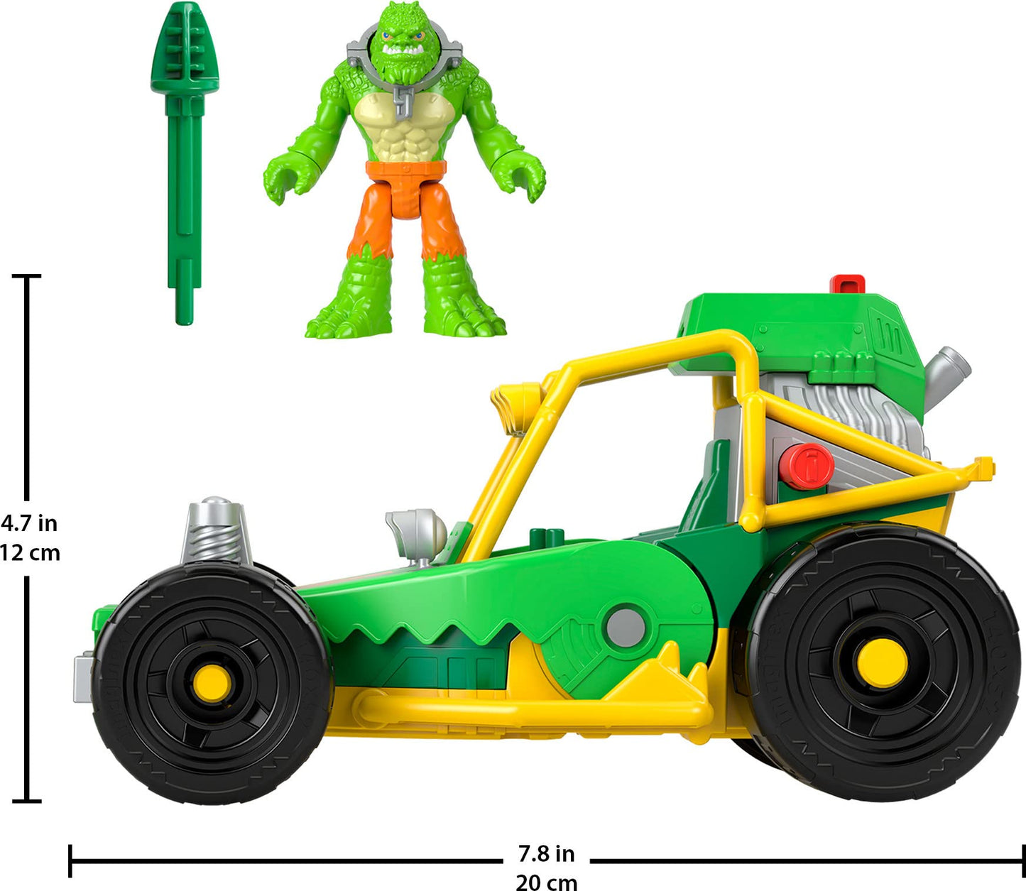 Fisher-Price Imaginext DC Super Friends Toy Killer Croc Figure & Buggy Car with Projectile Launcher for Pretend Play Kids Ages 3+ Years