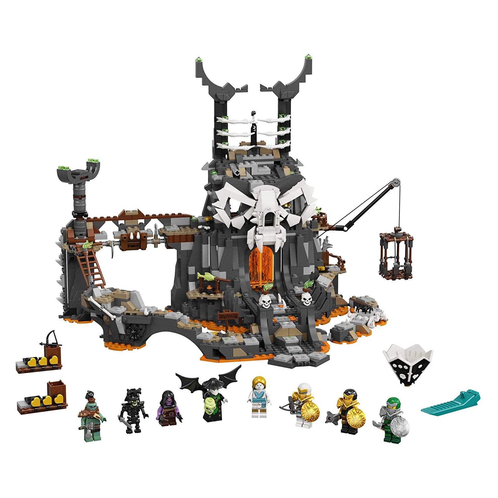 LEGO NINJAGO Skull Sorcerer's Dungeons 71722 Dungeon Playset Building Toy for Kids Featuring Buildable Figures, New 2020 (1,171 Pieces)