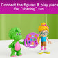 Fisher-Price Barney’s World Preschool Toy Barney’s Friend Vivie & Baby Bop 3-Piece Figure Set for Pretend Play Kids Ages 3+ Years