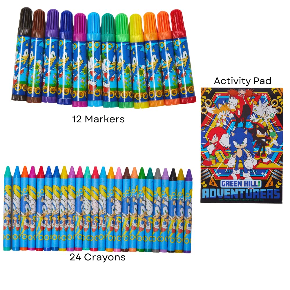 Innovative Designs Sonic the Hedgehog Creative Coloring Canvas Painting and Activity Set for Kids, 1000+ pcs