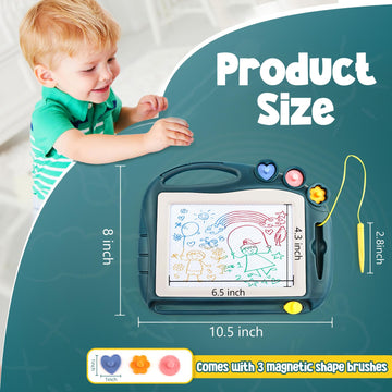 Daisiki Magnetic Drawing Board, Toddler Toys for Age 1 2 3 Boys Girls, Sketch Pad, Birthday Easter Christmas Halloween Kids Toy Gifts for Boys