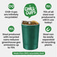 Steel Chill Cups 16 oz. Durable & Reusable Party Cups, Green, 12 Count