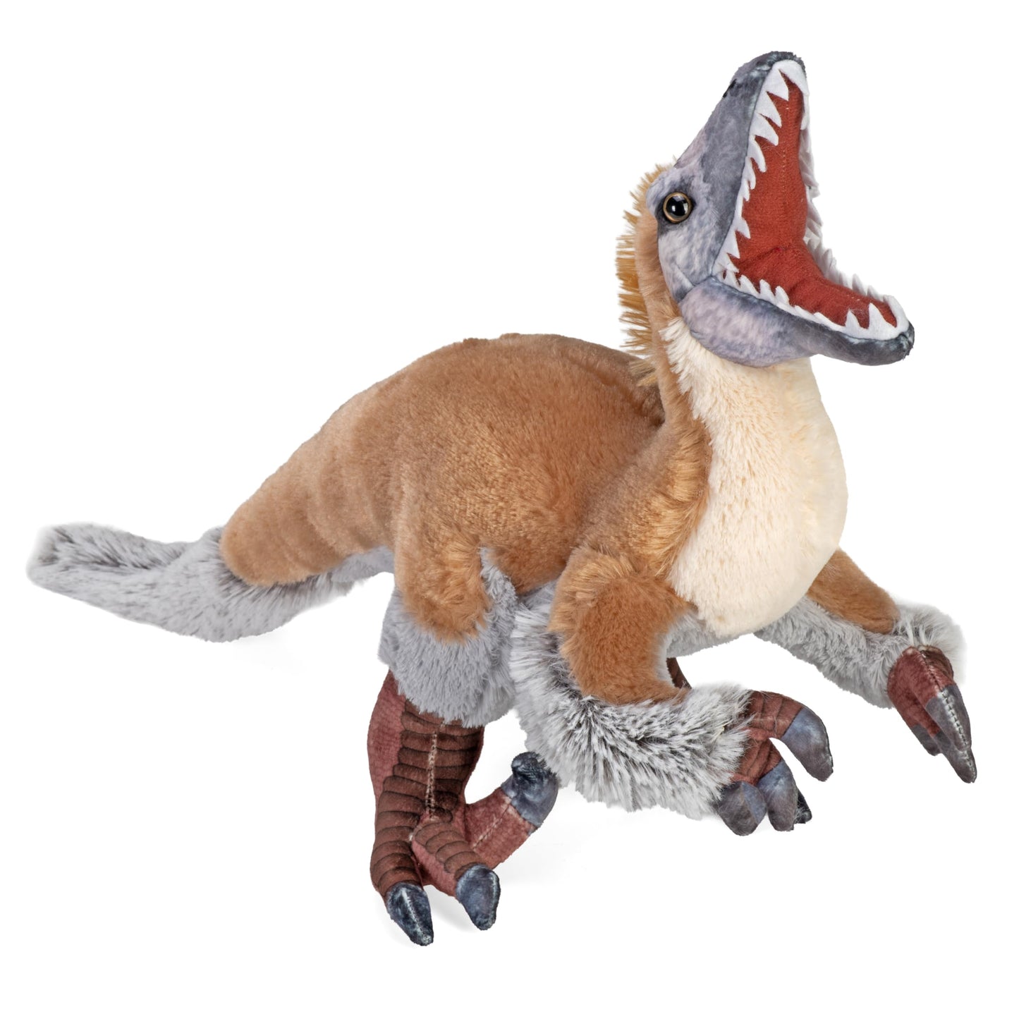 Wild Republic Artist Collection Dino Velociraptor Stuffed Animal - 15"