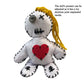 6.2" Handmade Peace & Harmony Poppet Voodoo Doll for Happy Couple/Marriage Communication/Protection/Halloween Decor (Dark Golden Blonde Hair)