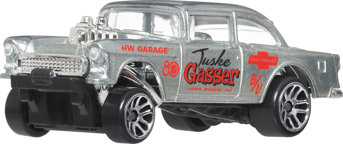 Hot Wheels Mattel 80th Anniversary 7-Pack Ride-On Toy Cars, Includes 7 Mini Cars, Ages 3 and up, Metal JHF01