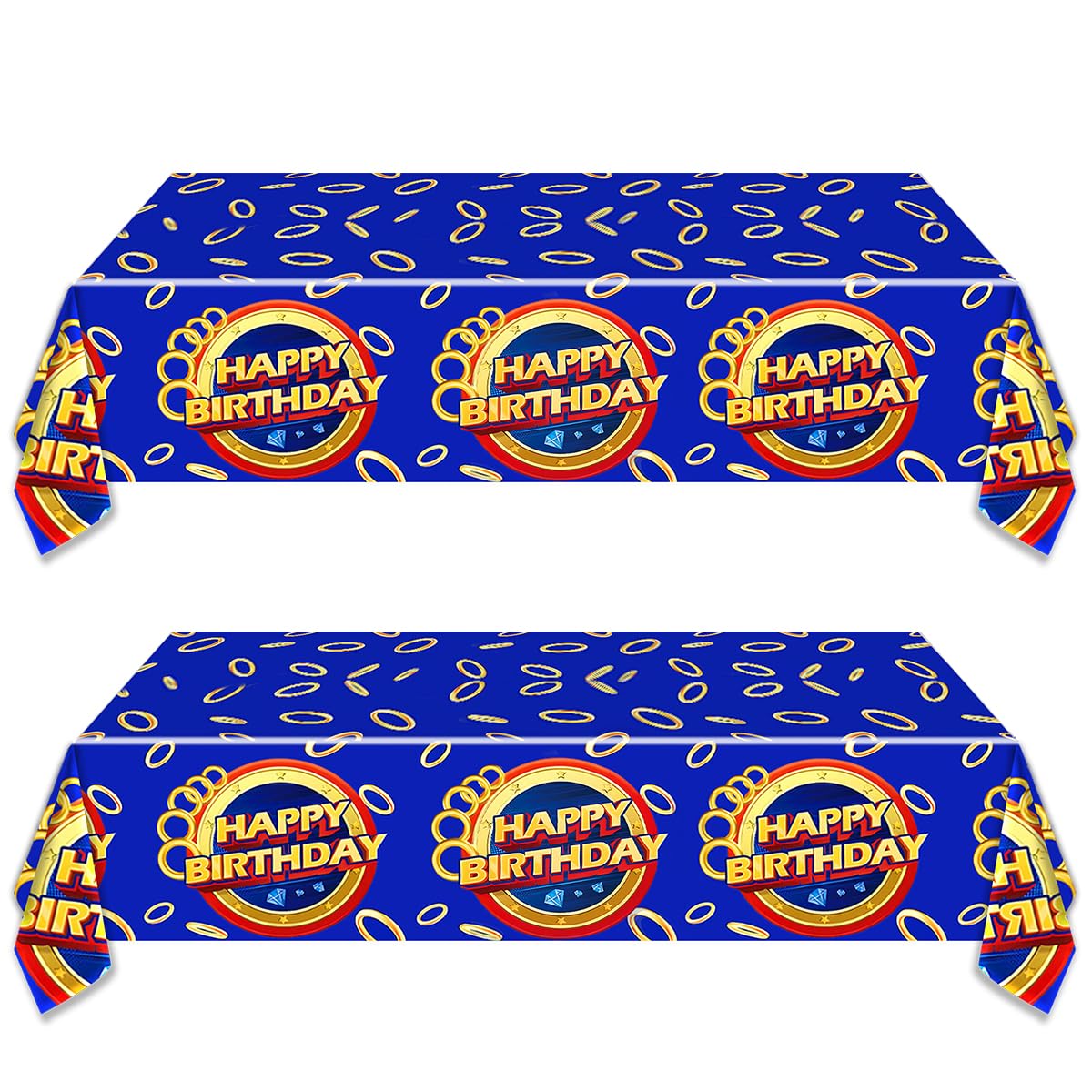 SHONHONG 2pcs Blue Hedgehog Party Tablecloth 42 * 71inch,Hedgehog Theme Birthday Party Decoration Supplies