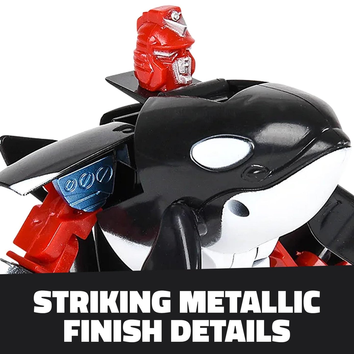 Safari Discovery Expedition Transforming Orca Whale to Robot Toy, 4 inch Action Figure, Great Gift for Boys and Girls