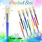 Paint Brushes for Kids, 10 Pcs Big Washable Chubby Toddler Paint Brushes, Easy to Clean & Grip Round and Flat Preschool Paint Brushes with No Shed