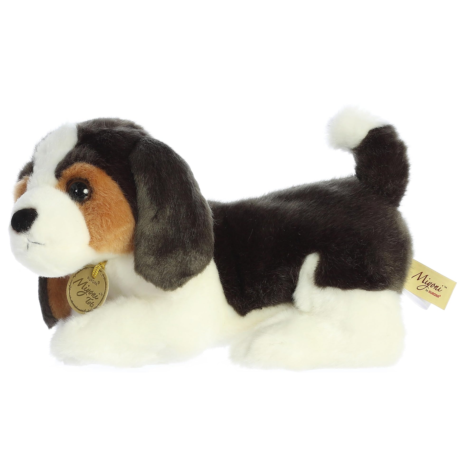 Aurora® Adorable Miyoni® Tots Beagle Pup Stuffed Animal - Lifelike Detail - Cherished Companionship - Brown 11 Inches