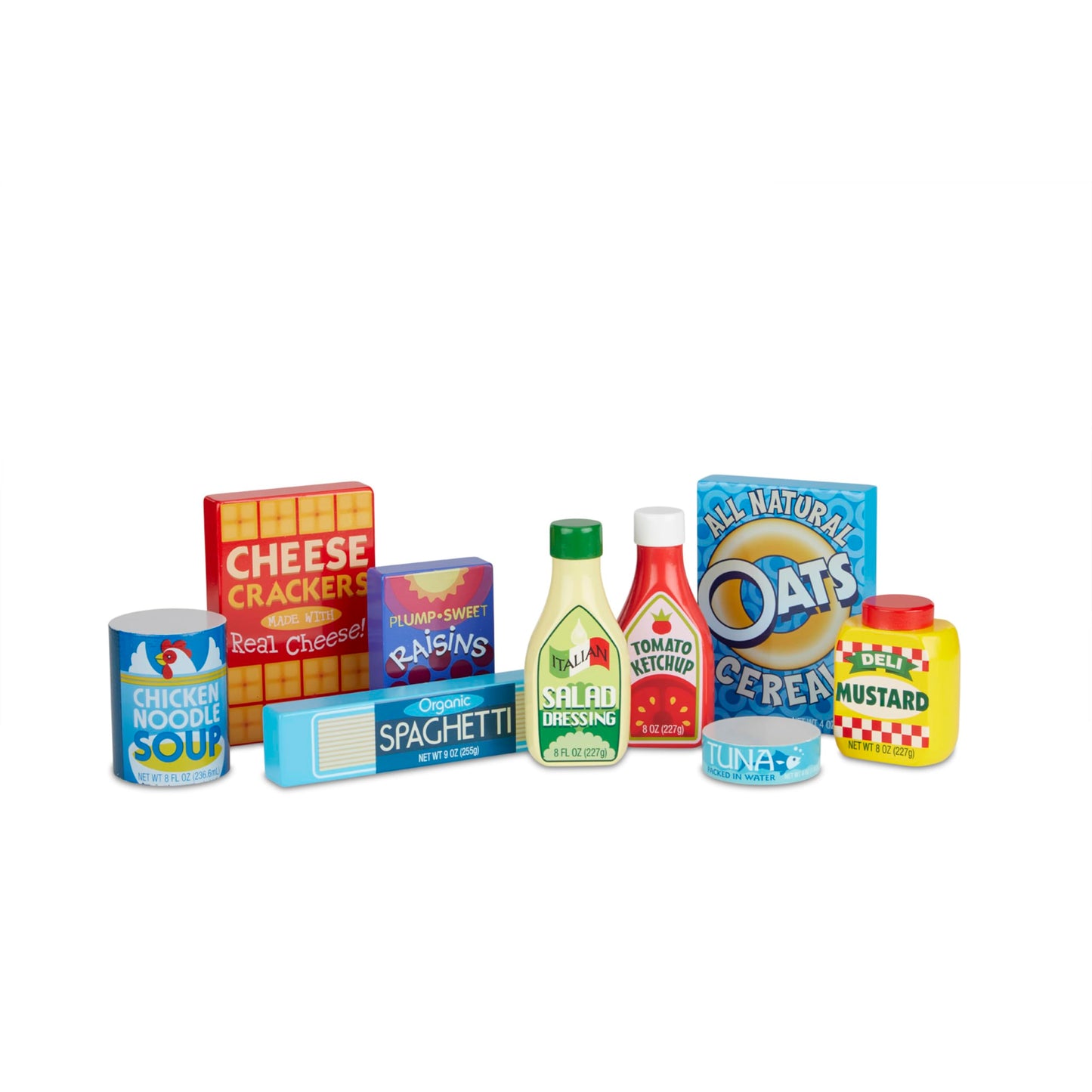 Melissa & Doug Wooden Pantry Products Play Food Set (9 pcs)