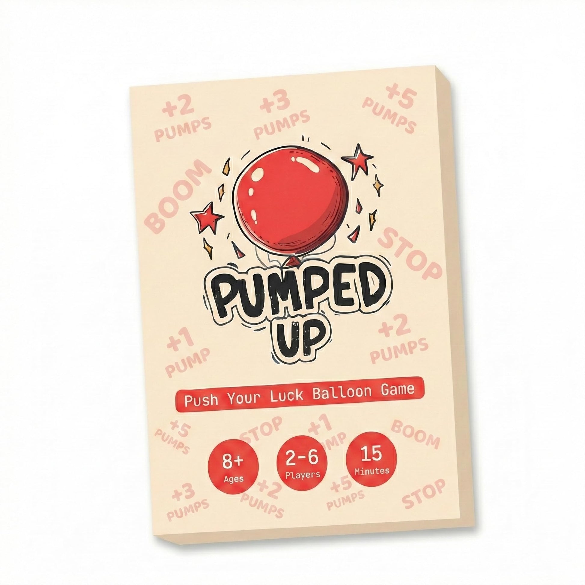 Pumped Up Card Game - Push Your Luck Balloon Card Game for Kids and Adults - Fun Family Game Night Party Games for Ages 8+ - 2-6 Players, 15 Min
