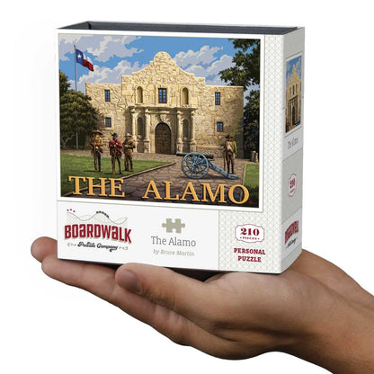 Boardwalk The Alamo 210 Piece Personal Puzzle, Jigsaw Puzzles with Premium Box, Texas Historical Gifts for Adults, 6"x8"
