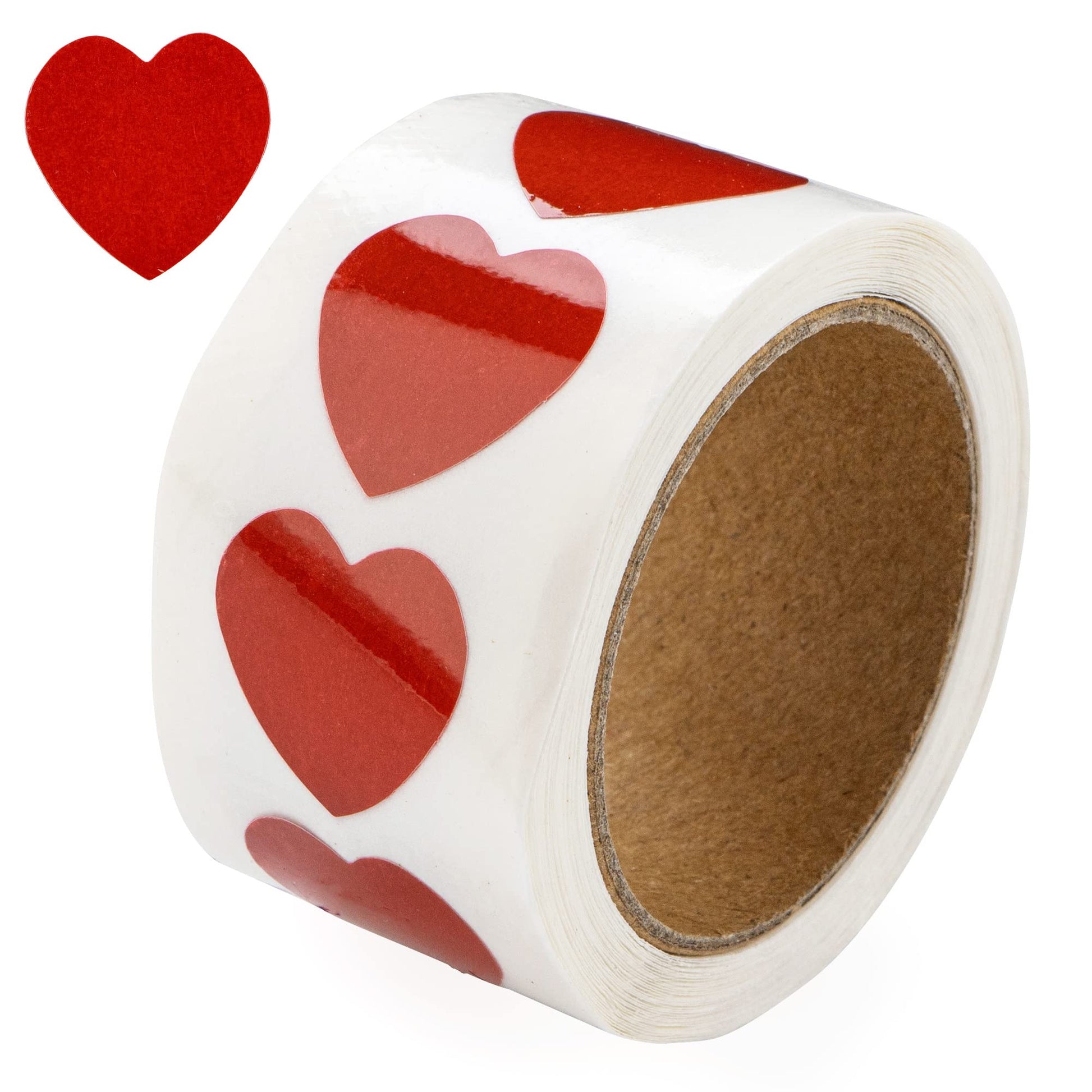 250 Small Red Heart Shaped Stickers - Valentine's Day - Stickers & Decorations, Heart Disease Awareness