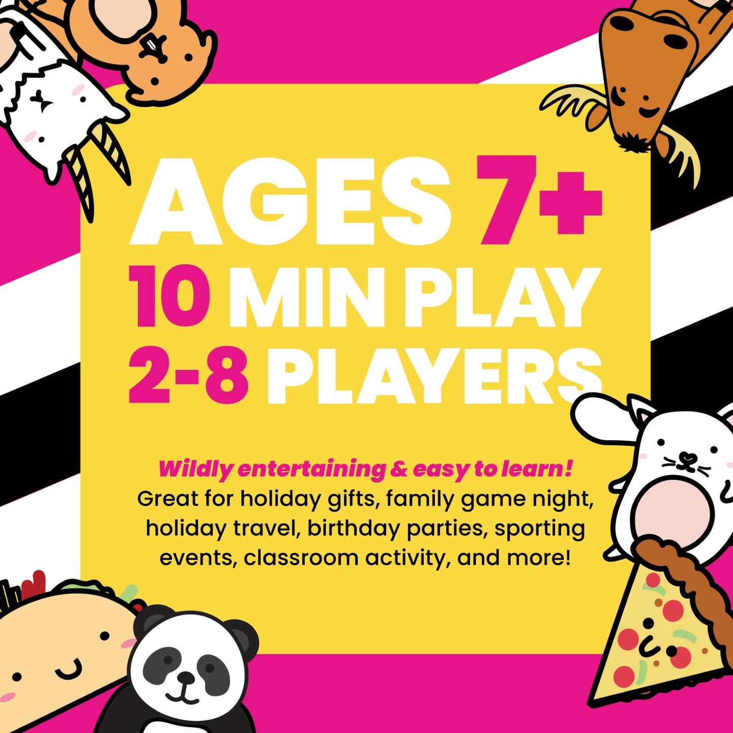 Taco Cat Goat Cheese Pizza Wildly Entertaining Card Game for Family and Group Game Night | Easy to Learn and Play with 10-15 Minute Rounds | Fun
