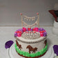 Happy Birthday Cake Topper Cake Topper Garland with Pink Rose