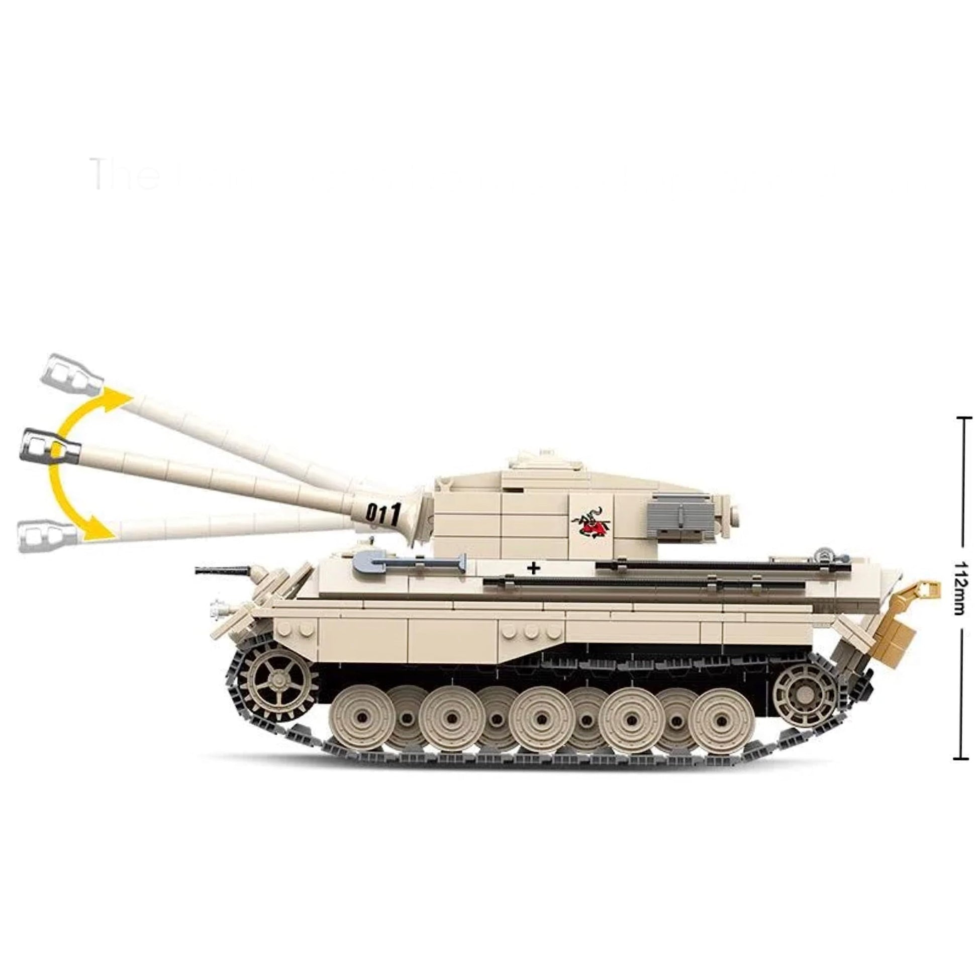 General Jim's Military Brick Building Set - WW2 German Army King Tiger Panzer VI Tank Building Blocks Model Set for Military, World War 2 and Building