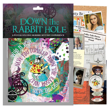 The Deadbolt Mystery Society - Down The Rabbit Hole: Murder Mystery Game - Search for Clues, Solve Puzzles, Eliminate Suspects, Solve Solo Or