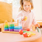 Melissa & Doug Geometric Stacker - Wooden Educational Toy,25 count(pack of 1)