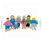 HYSTYLE 7 Pack Wooden Dollhouse Family Dolls Pretend Play Figures, Family Role Play Pretend Play People Figures