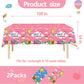 EUVBOKW 2 Pack Back to School Tablecloths, Pink and Blue
