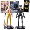 DC Comics Collectible Action Figures Set - Bundle with Catwoman and Harley Quinn Figurines Plus More | 7" Catwoman and Harley Quinn Bendy Figure Toys